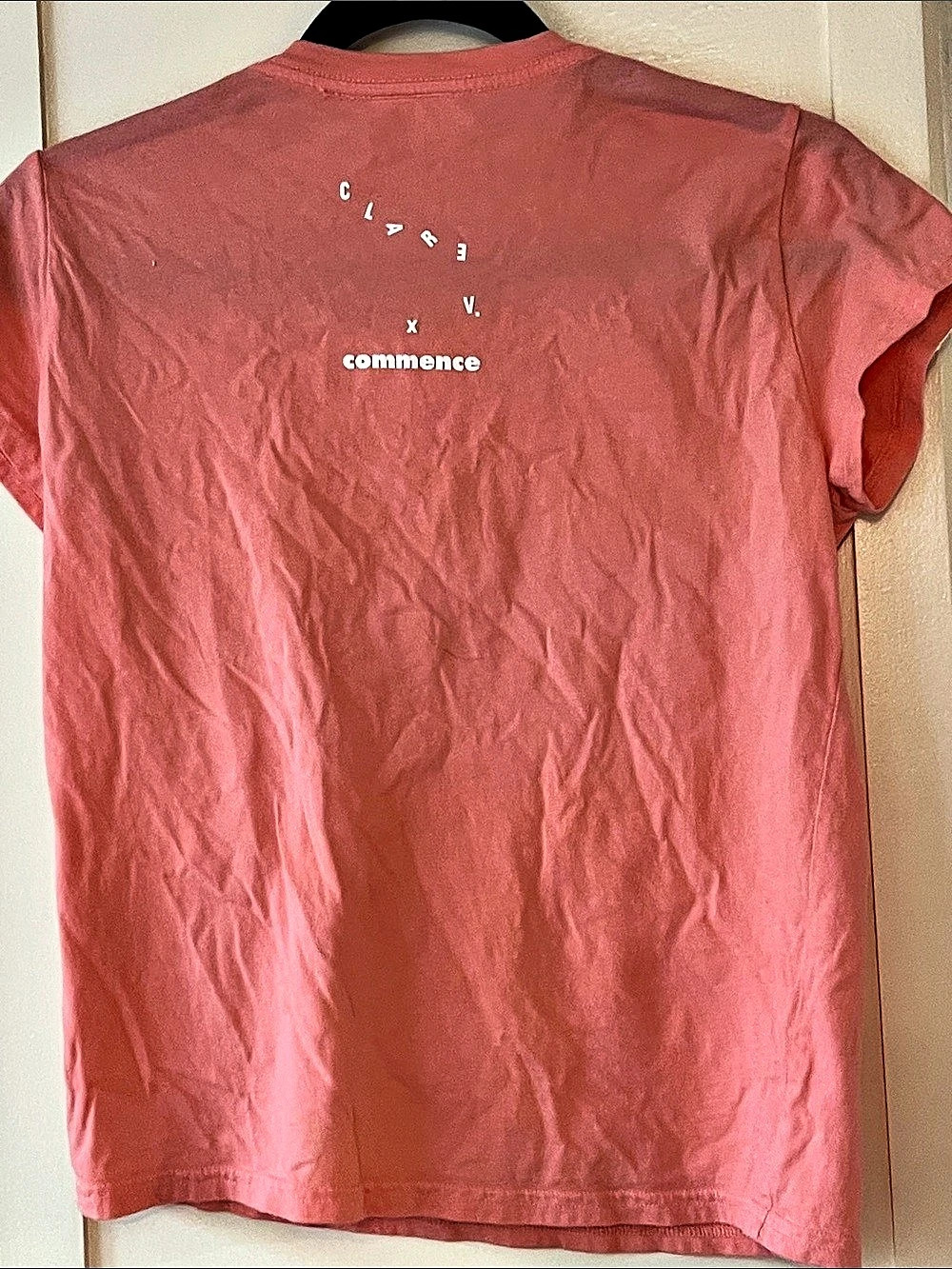 Clare V. Beaux Cheveux x Clare V. Classic Tee. Pink Short Sleeve Graphic Tee